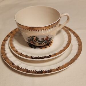 Vintage Cronin Trio Teacup, Saucer & Desert Plate